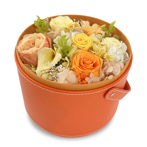 Preserved Forever Flower - Joyful Orange Handheld Preserved Flower Box0324A4 - PX0324A4 Photo